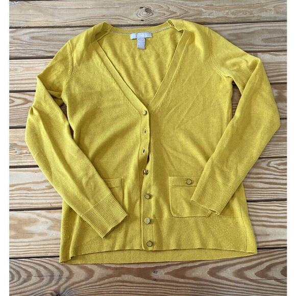 Banana Republic Button Up Cardigan Size XS Women’s Yellow - Picture 1 of 8
